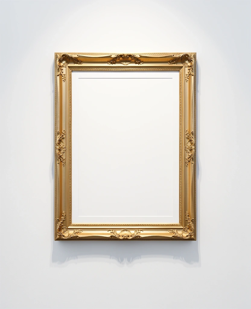 Ein leerer Bilderrahmen im Museum